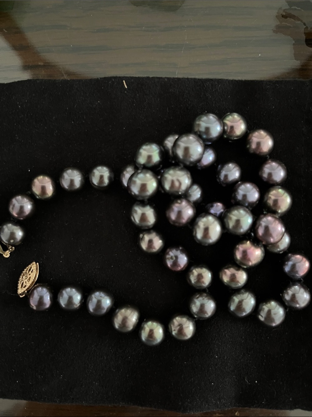 Classic Black Peacock Pearl Necklace - Women Jewelry